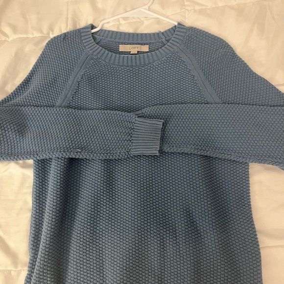 LOFT Blue Knit Sweater - Picture 1 of 2
